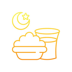 Suhoor Meal Vector icon