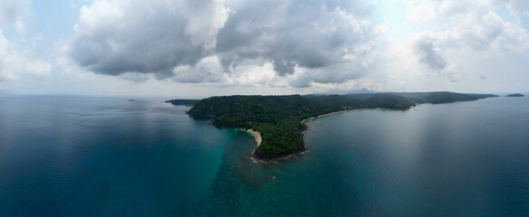 Banana Beach on Prince Island, Africa