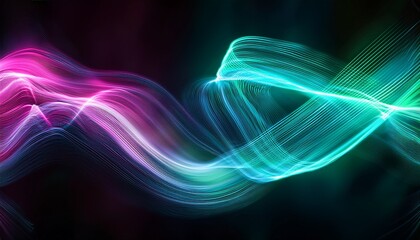 Obraz premium abstract wave or line of vibrant color. background material
