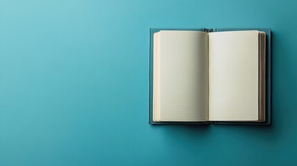 A sleek teal backdrop framed a blank weekly planner, its pages awaiting the imprint of a fresh week, symbolizing the potential for organization and productivity that lay within.