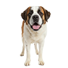 Obraz premium Happy Saint Bernard dog isolated