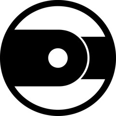 a black and white graphic vector. 