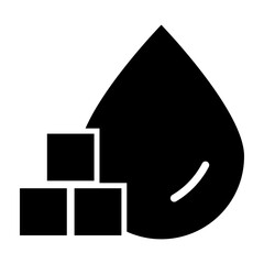 Blood Shugar Vector Glyph Icon Design