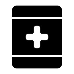 Obraz premium Medical Kit Vector Glyph Icon Design