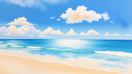 Obraz premium Sea and blue sky