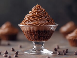 Rich Chocolate Dessert with Swirled Ganache  
