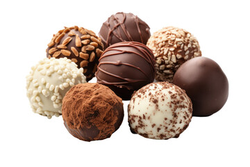 chocolate candy on white background