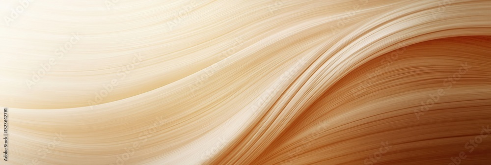 Poster warm wooden texture featuring soft flowing lines in beige and brown tones with a modern design aesth