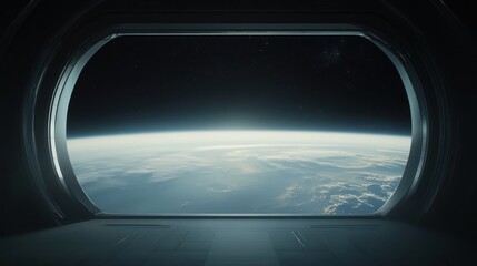 Fototapeta premium Earthrise: A View from the Space Station