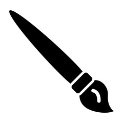 Paint Brush Vector Glyph Icon Design