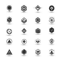 Set creative abstract logo collection Logo can be used for icon brand identity finance