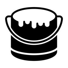 Paint Bucket Vector Glyph Icon Design