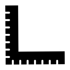 Ruler Vector Glyph Icon Design