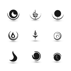 Set creative abstract logo collection Logo can be used for icon brand identity finance