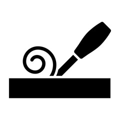 Wood Cvarving Tools Vector Glyph Icon Design