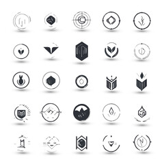 Set creative abstract logo collection Logo can be used for icon brand identity finance