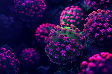 Viris particles as seen in the microscope