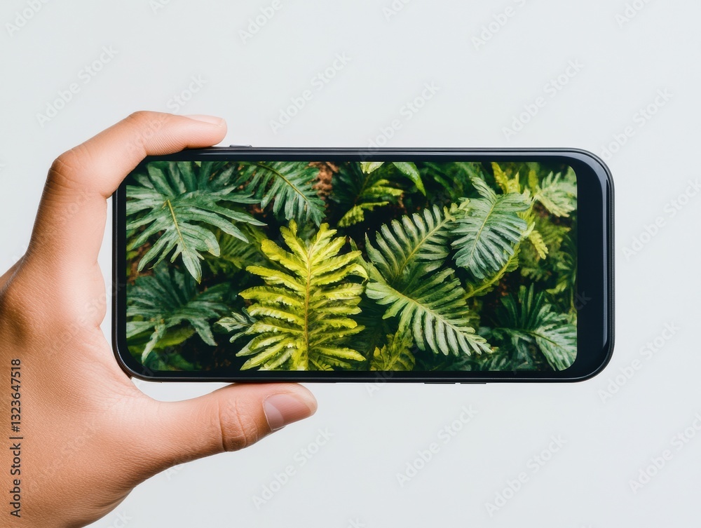 Aufkleber digital biophilia unveiled immersive green tech experience showcasing augmented nature through minim