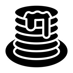 Pancakes Vector Glyph Icon