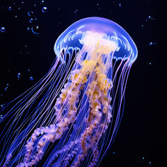 Luminescent Grace: A Jellyfish in the Deep