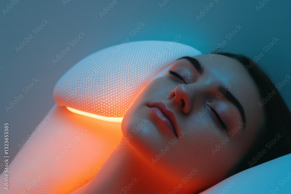 Poster Neurotech Sleep Sanctuary AI-Driven Memory Foam Pillow Illuminating Personalized Rest for Cognitive Wellness and Adaptive Comfort in Next-Gen Health Innovation