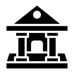 Bank Vector Line Icon Design