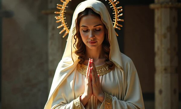 Holy Mother Mary in Prayer