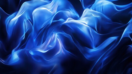 Fototapeta premium Blue neon waves background. Generative AI