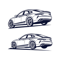 Outline Car Icon Vector Illustration – Professional Minimalist Symbol for Design and UI, Car Outline Icon, Vector Car Symbol, Minimal Auto Illustration
