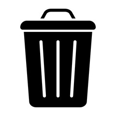 Trash Can Vector Glyph Icon Design