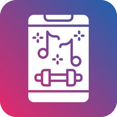 Gym Music Icon Style