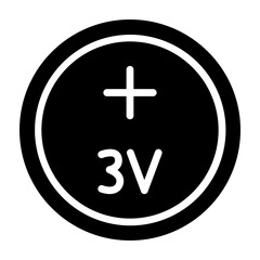 Obraz premium Bios Battery Vector Glyph Icon Design