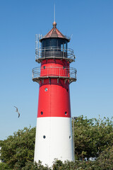 Büsum lighthouse on the German North Sea coast