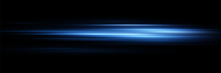 Abstract effect of high speed light speed movement, light lines.