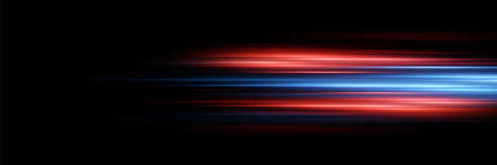 Fototapeta premium Abstract effect of high speed light speed movement, light lines.
