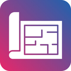 Fototapeta premium Floor Plan Icon Style