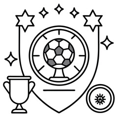 Soccer day vector illustration icon elements symbols