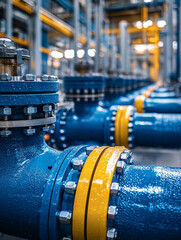 Industrial piping system showcases detailed engineering