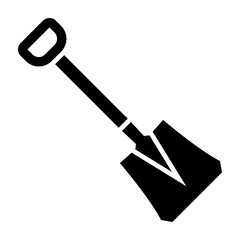 Shovel Vector Glyph Icon Design