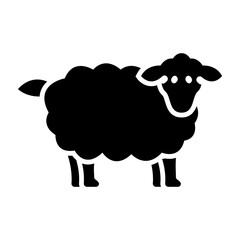 Sheep Vector Glyph Icon Design