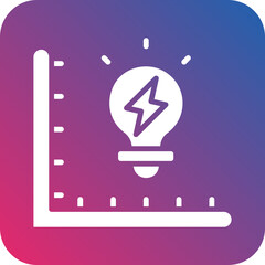 Fototapeta premium Luminous Efficacy Icon Style