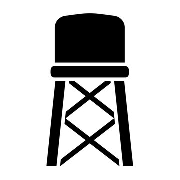 Water Tower Vector Glyph Icon Design