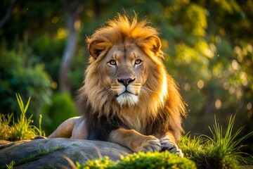 Fototapeta premium Lion Wild Animals Nature Wallpaper desktop Copy Space milkyhexddway Backgrounds for creating advertising placements Your ads can be here Company logo agency billboard advertising display poster banner