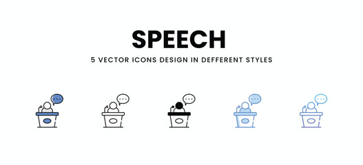 Speech  vector icons set stock illustration