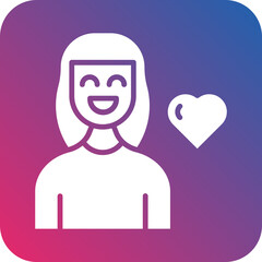 Happy Woman Icon Style
