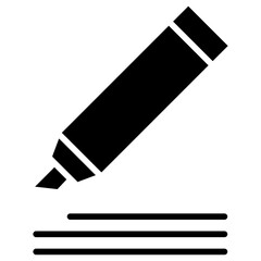 Highlighter line icon style
