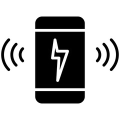Wireless Charging line icon style