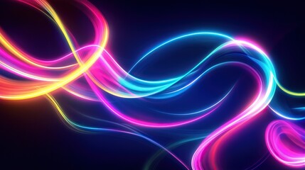 Naklejka premium Abstract flowing lines of pink.