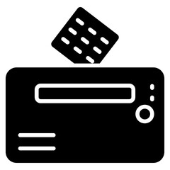 Toaster line icon style