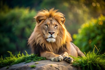Fototapeta premium Lion Wild Animals Nature Wallpaper desktop Copy Space milkyhexddway Backgrounds for creating advertising placements Your ads can be here Company logo agency billboard advertising display poster banner
